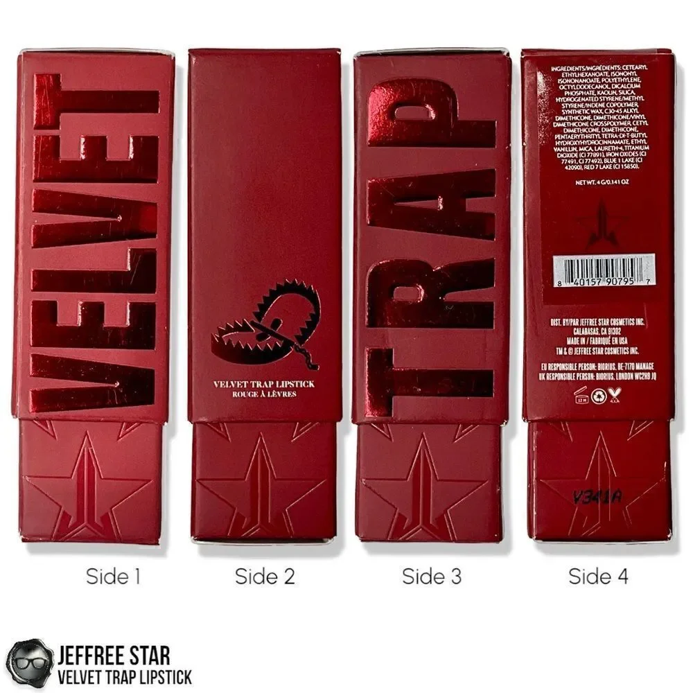 JEFFREE STAR COSMETICS VELVET TRAP LIPSTICK IN MOUSETRAP STUNNING GREY MAUVE NEW